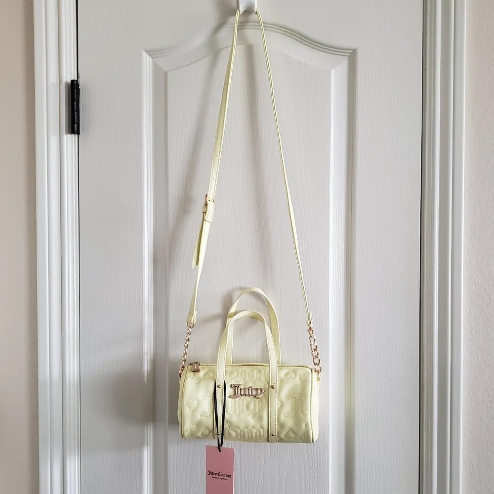 Juicy Couture Bestsellers Yellow Mini Barrel Crossbody Bag NWT